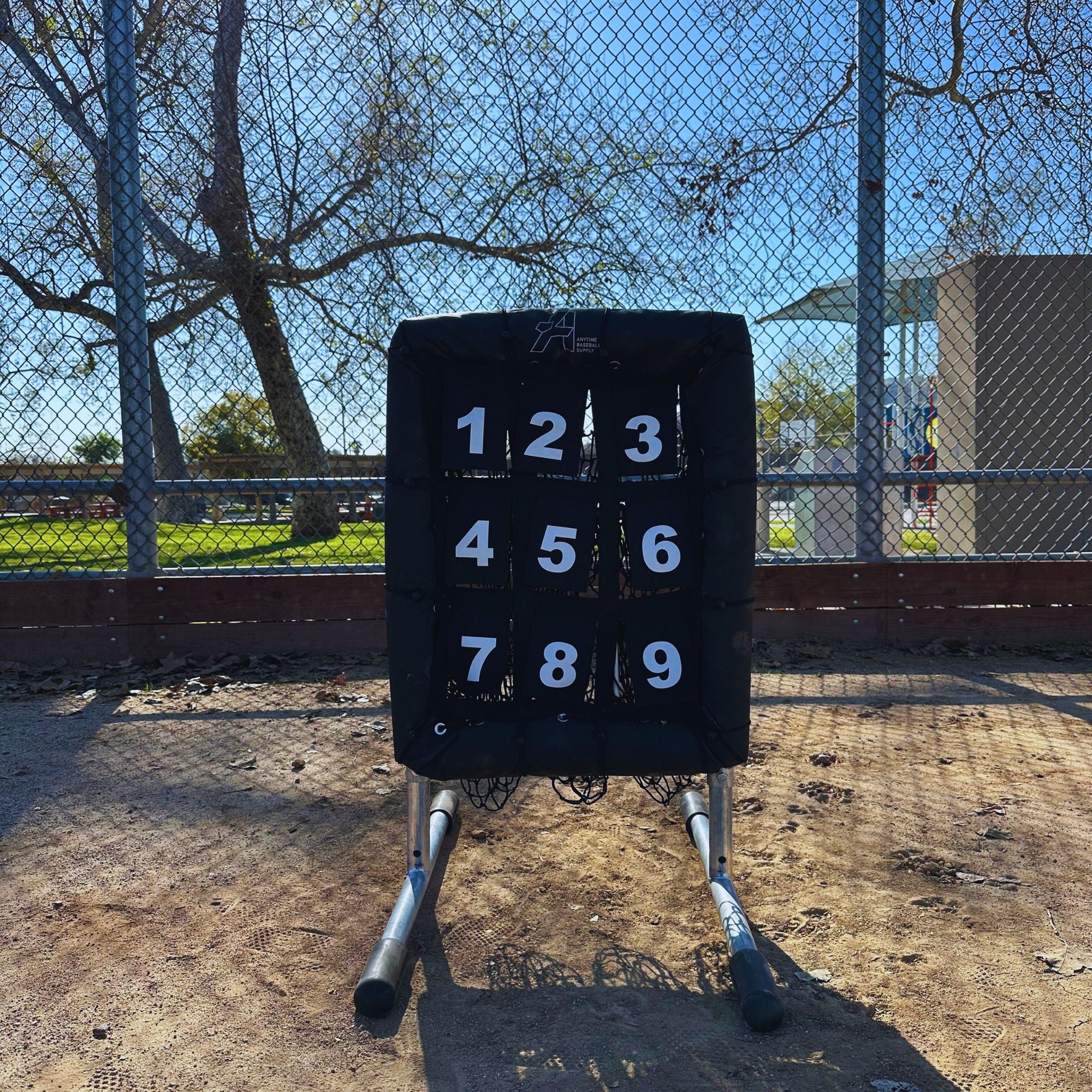 Numbers Pitching Target for 9 Hole Pitching Nets Front View 