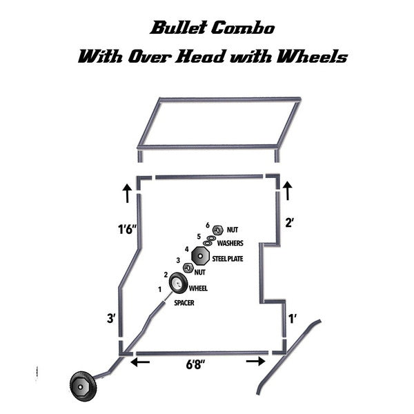 Combo L-Screen With Overhead Protector  Assembly